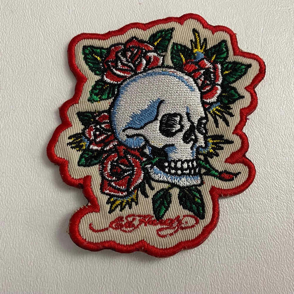 Ed Hardy Skull Logo Iron on Patch Applique Embroidered Sewing (Small)